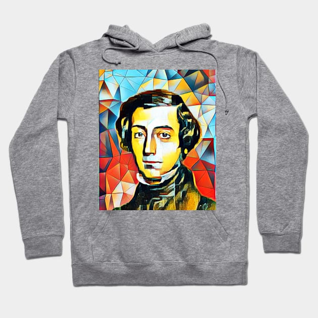 Alexis de Tocqueville Abstract Portrait | Alexis de Tocqueville Artwork 2 Hoodie by JustLit